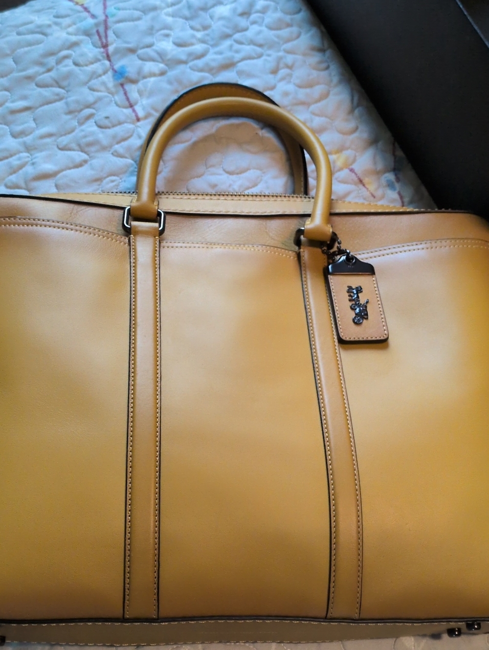 Coach 1941 Yellow RARE Glovetanned Leather Metropolitan Briefcase NWOT